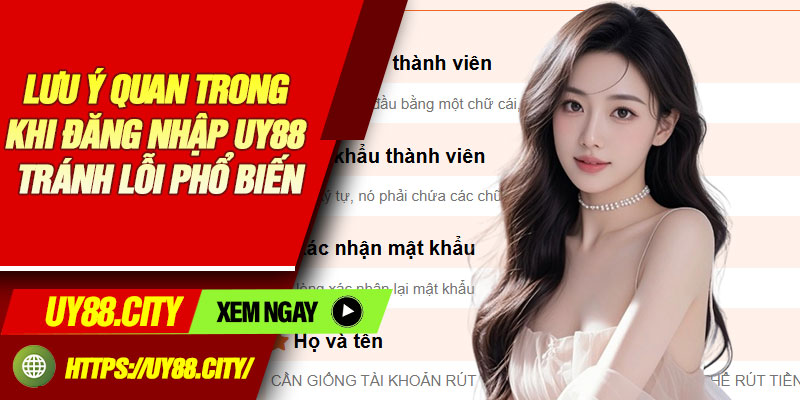 Lưu ý quan trong khi đăng nhập UY88 tránh lỗi phổ biến